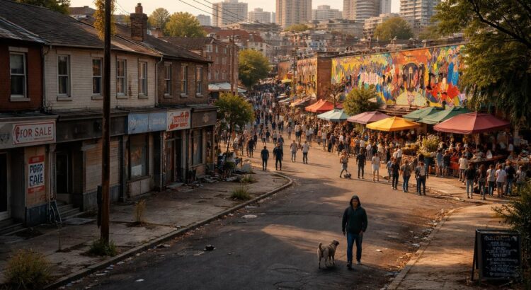 analyse des conséquences du phénomène de 'white flight' sur la diversité culturelle et la dynamique sociale des villes contemporaines.