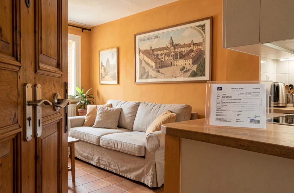 Appartement meublé sécurisé à Avignon avec contrat de bail et porte à double serrure, représentant l'agence ImmProxima spécialisée en location meublée